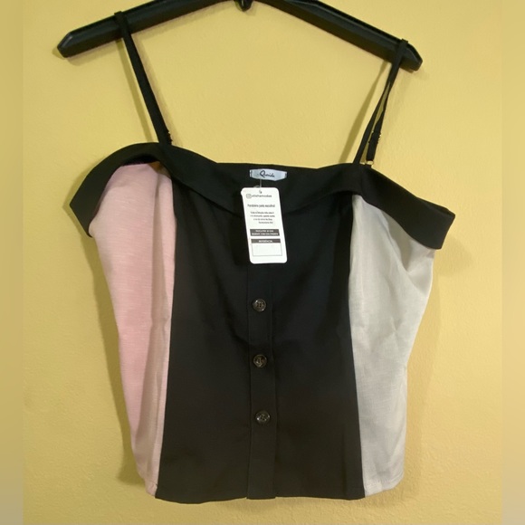 NEW pretty set of Top and Skirt  in black, pink and beige,         Size L - Picture 3 of 8